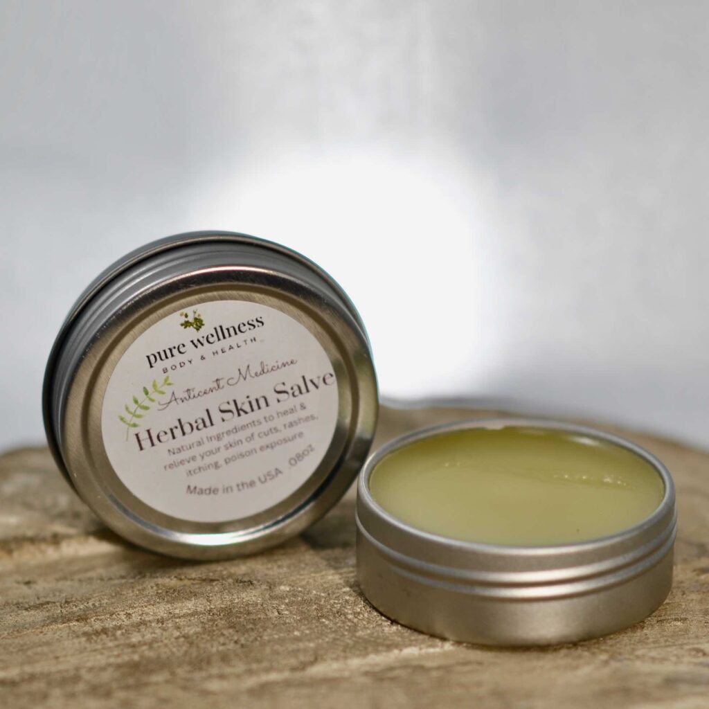 Herbal Salves for medicinal use Pure Wellness Body