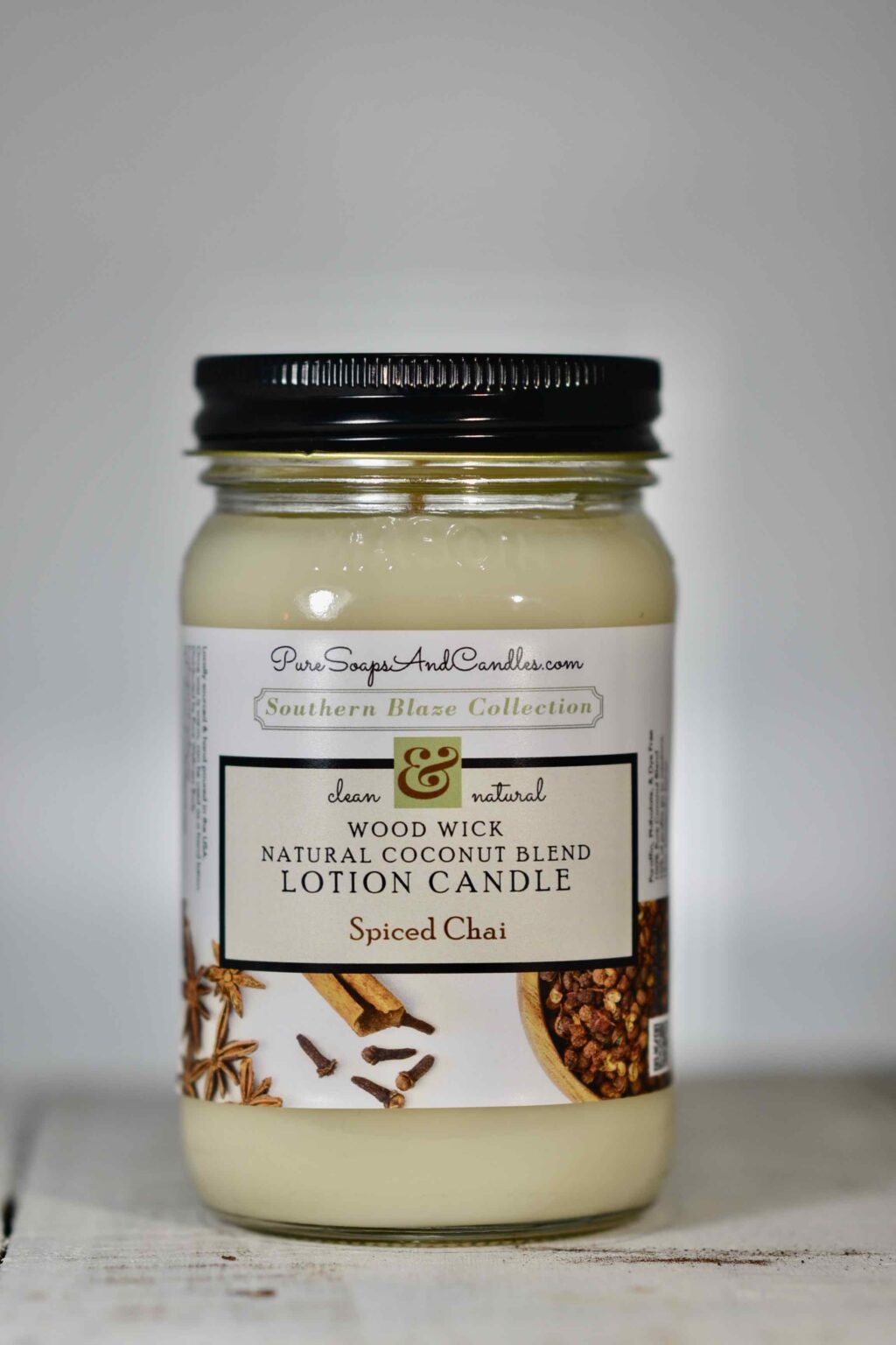 Wood wick lotion spiced chai candle