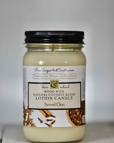 Wood wick lotion spiced chai candle