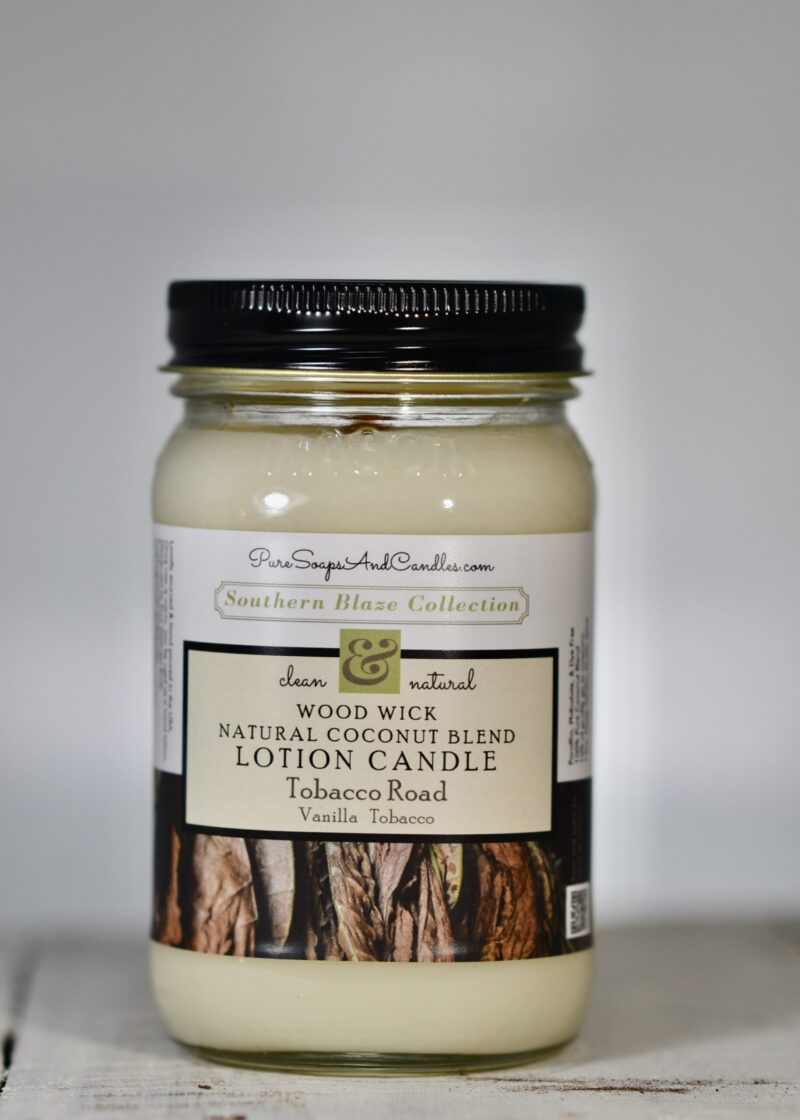 tobacco vanilla wood wick lotion candle