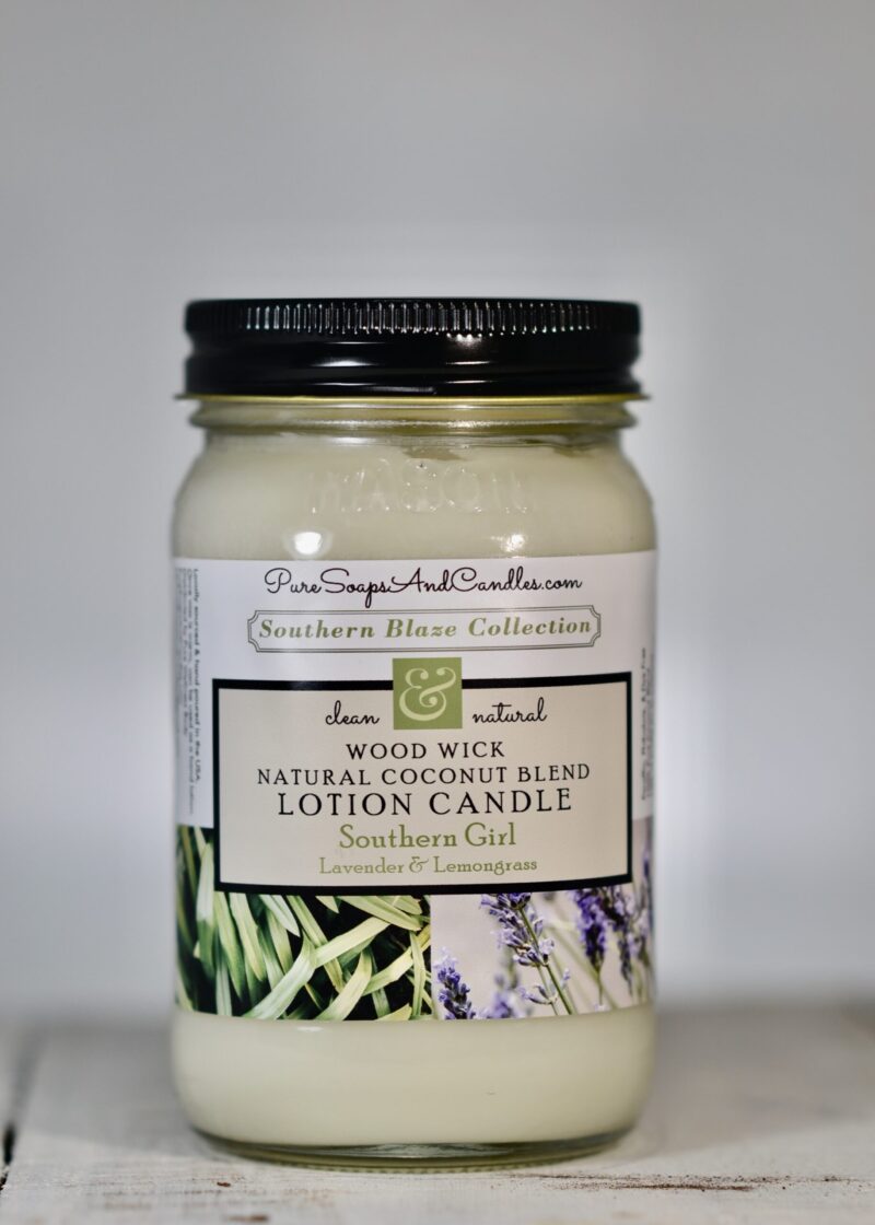 lavender lemongrass wood wick lotion candle