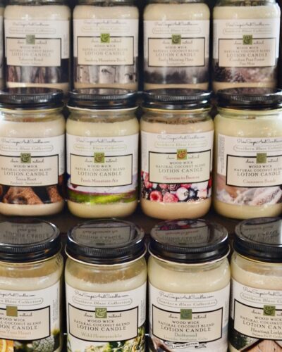 Wood wick lotion candle collection